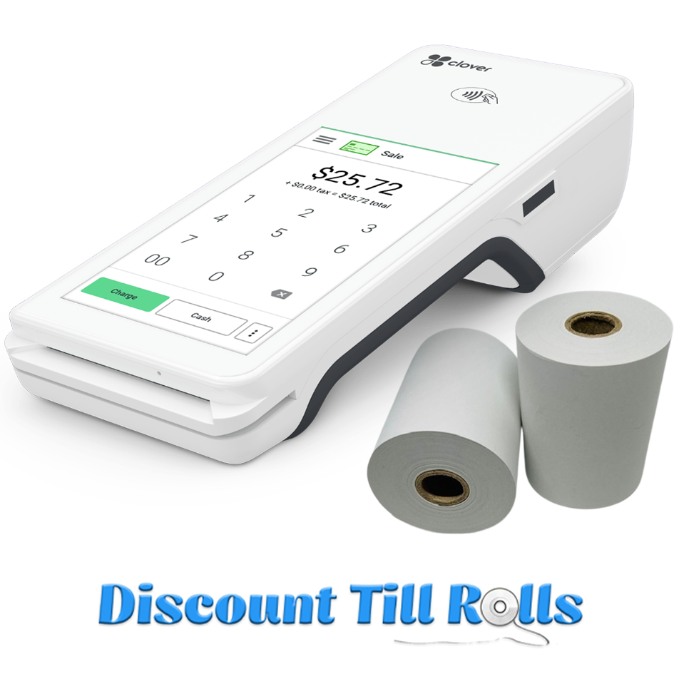 Clover C400 C401 C405 Thermal Receipt Paper Rolls Credit Card Machine PDQ Till Rolls