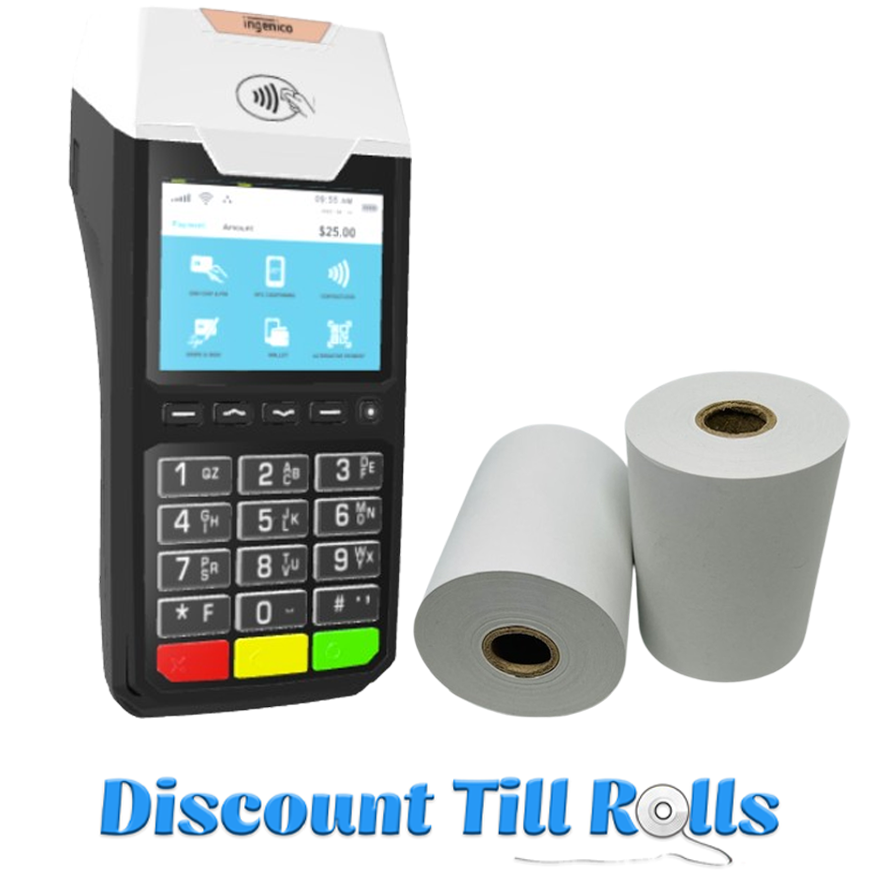 Ingenico Desk 2600 Thermal Receipt Paper Rolls Credit Card Machine PDQ Till Rolls