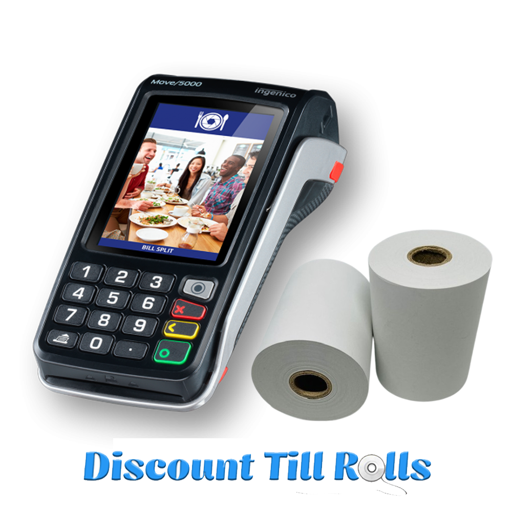 Ingenico Move 5000 Thermal Receipt Paper Rolls Credit Card Machine PDQ Till Rolls