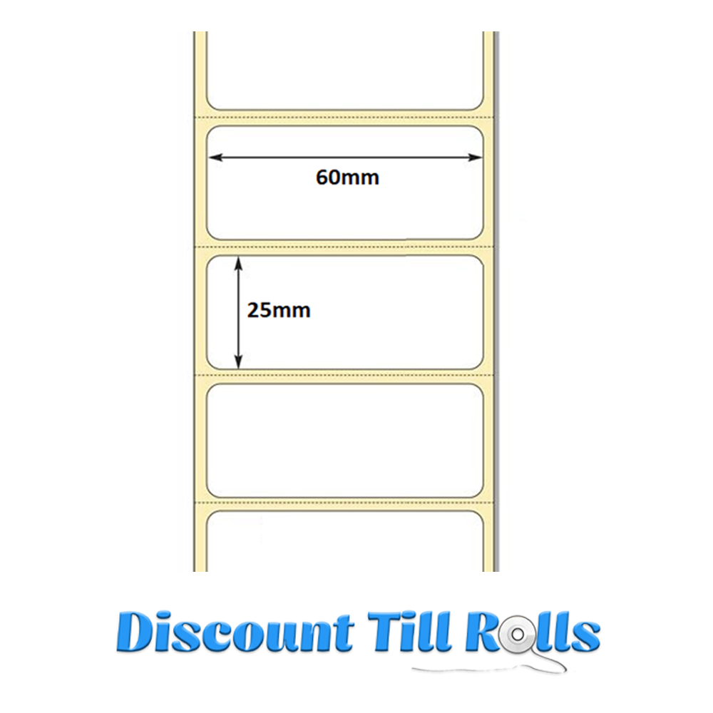 60mm x 25mm Direct Thermal Labels