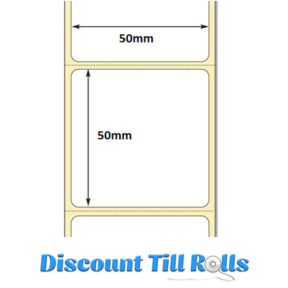 50mm x 50mm Direct Thermal Labels