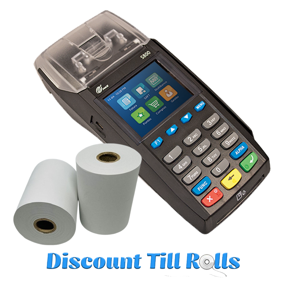 Pax S800 Thermal Receipt Paper Rolls Credit Card Machine PDQ Till Rolls