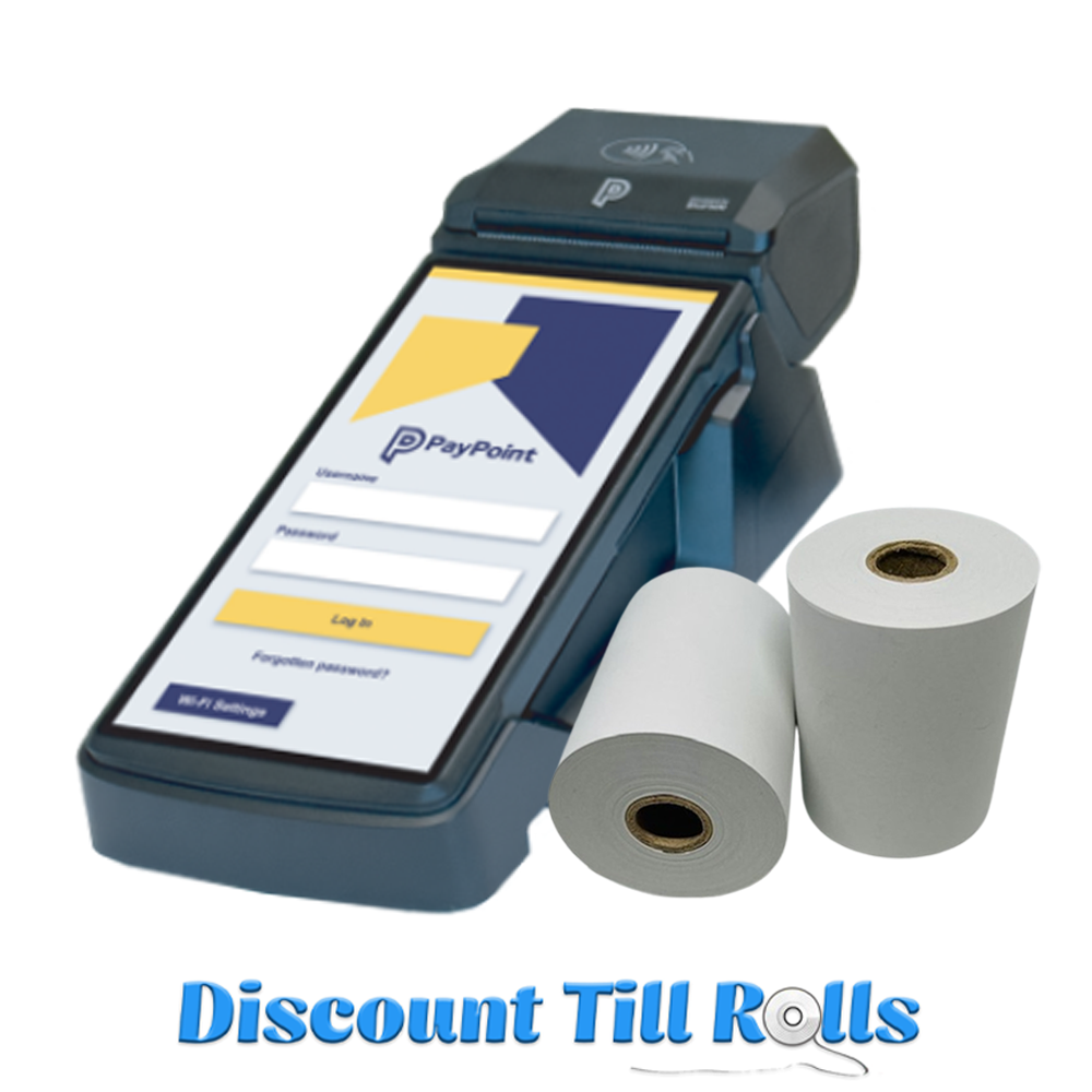 Paypoint Mini Thermal Receipt Paper Rolls Credit Card Machine PDQ Till Rolls