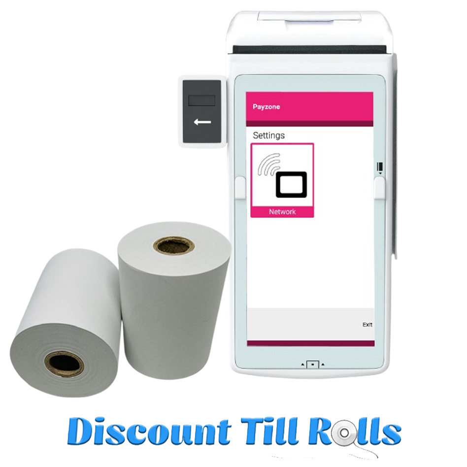 Payzone Plus Thermal Receipt Paper Rolls Credit Card Machine PDQ Till Rolls