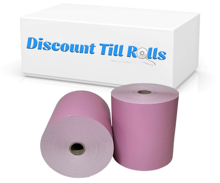 80mm x 80mm Pink Thermal Receipt Paper Till Rolls