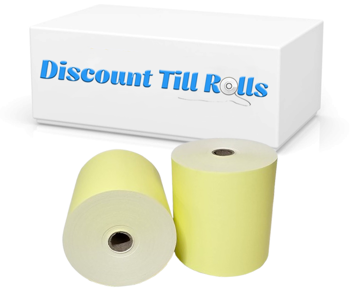 80mm x 80mm Yellow Thermal Receipt Paper Till Rolls