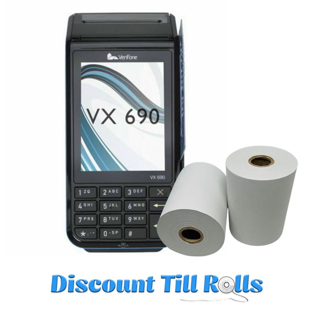 Verifone VX-690 Thermal Receipt Paper Rolls Credit Card Machine PDQ Till Rolls