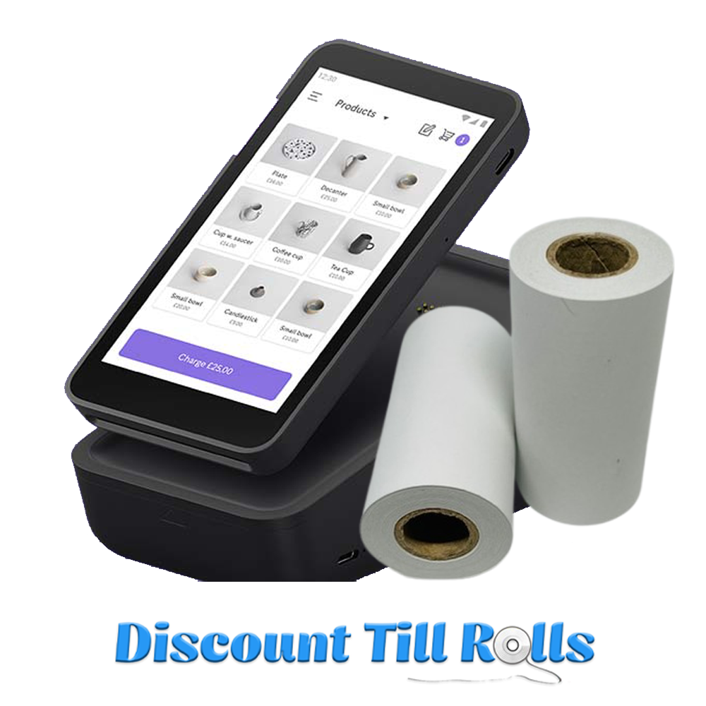 PayPal Zettle Terminal Thermal Receipt Paper Rolls Credit Card Machine PDQ Till Rolls
