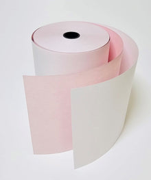 Fiesta Non-Thermal Till Roll 76 x 71mm 2 Ply Paper Rolls White/Pink