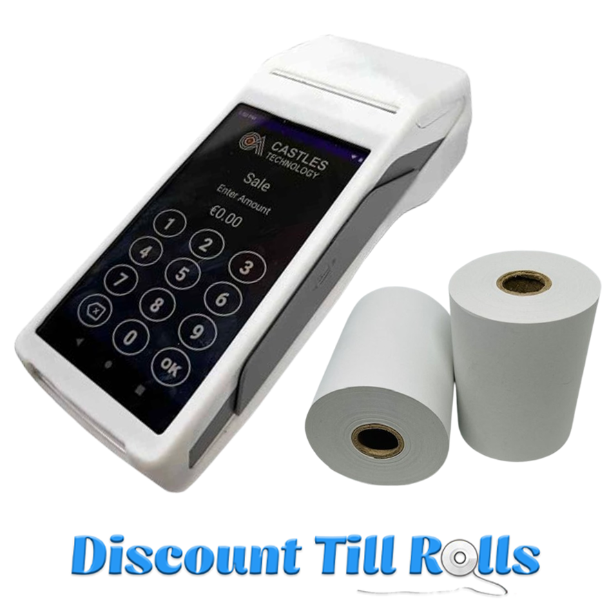Castles S1F2 Thermal Receipt Paper Rolls Credit Card Machine PDQ Till Rolls