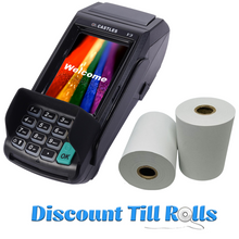 Castles Vega 3000 Thermal Receipt Paper Rolls Credit Card Machine PDQ Till Rolls