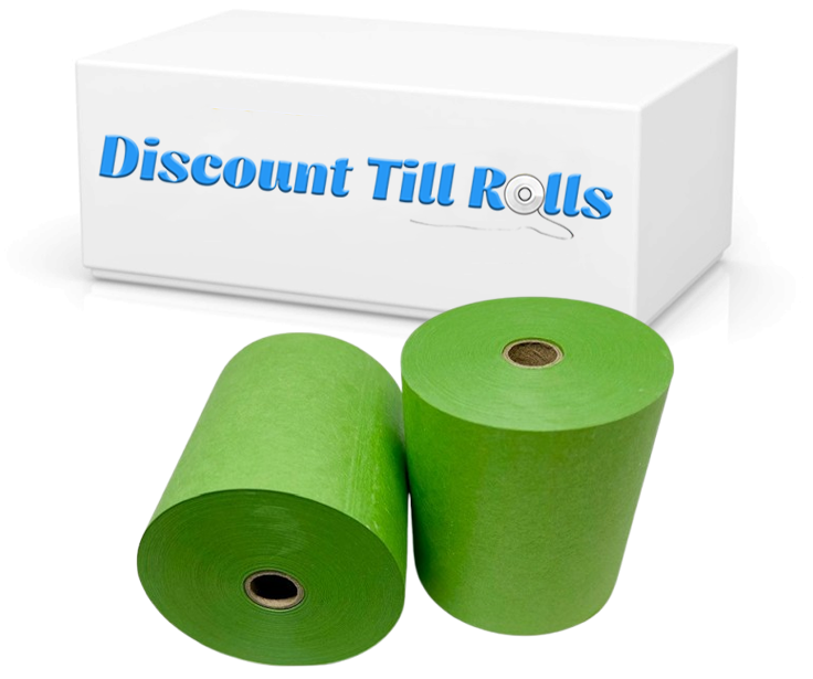 Dry Steam Laundry Rolls Dry Cleaning Laundry Rolls Wet Strength Laundry Tape Receipt Rolls Green 76mm x 76mm