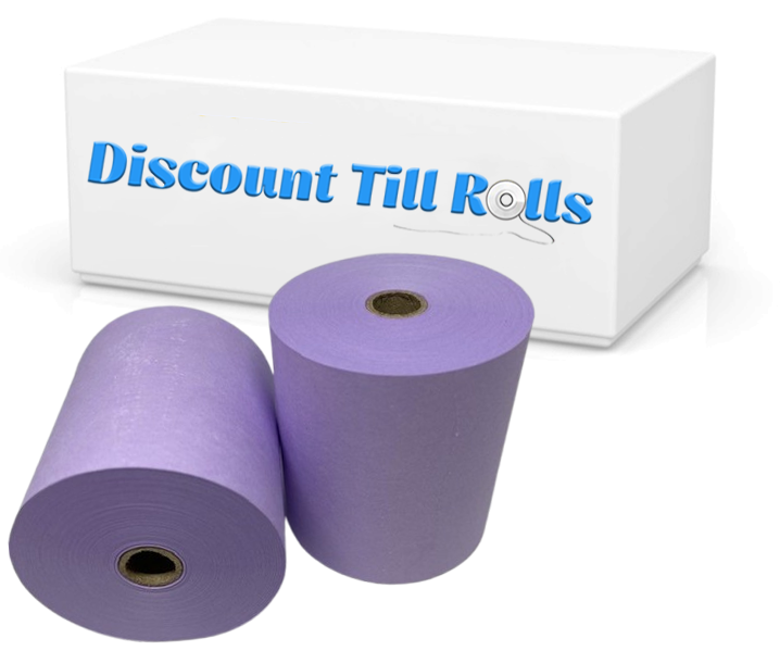 Dry Steam Laundry Rolls Dry Cleaning Laundry Rolls Wet Strength Laundry Tape Receipt Rolls Purple/Lilac/Mauve 76mm x 76mm