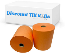 Dry Steam Laundry Rolls Dry Cleaning Laundry Rolls Wet Strength Laundry Tape Receipt Rolls Orange 76mm x 76mm