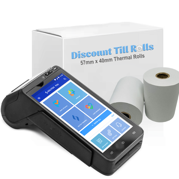 Elcom Landi APOS A8 Thermal Card Machine Rolls – Discount Till Rolls