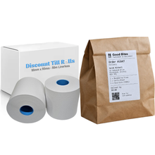 80mm x 95mm - 80 Meters Linerless Label Rolls