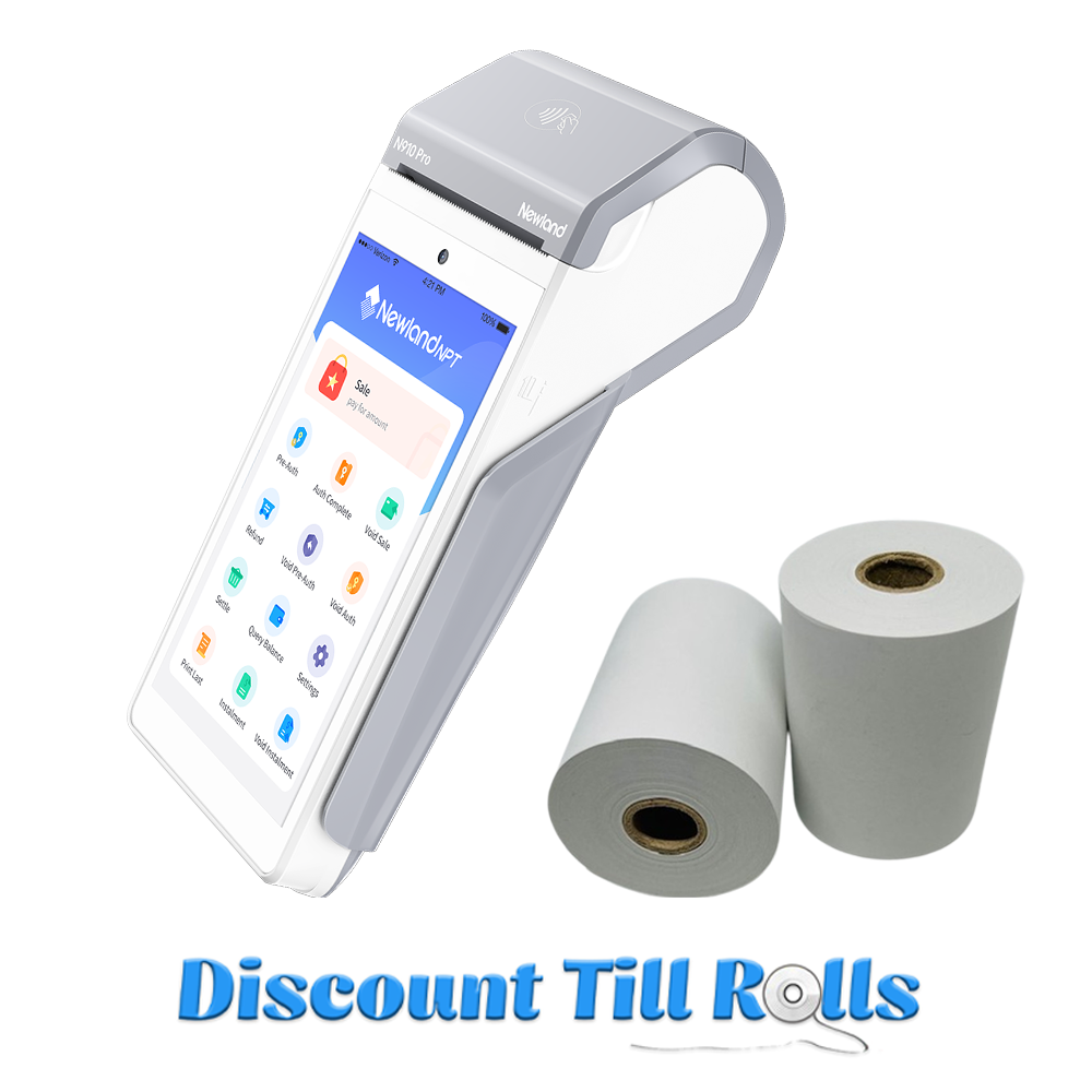 Newland N910 Pro Thermal Receipt Paper Rolls Credit Card Machine PDQ Till Rolls