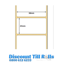 38mm x 25mm Direct Thermal Labels