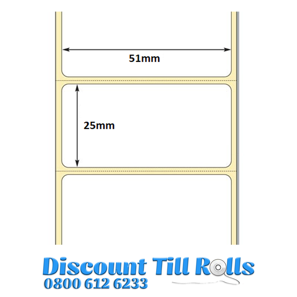 51mm x 25mm Direct Thermal Labels