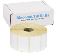 60mm x 25mm Direct Therrmal Barcode Labels