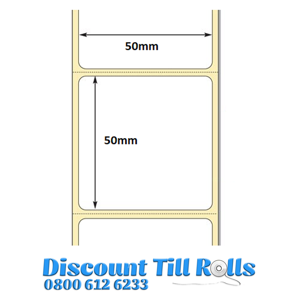 50mm x 50mm Direct Thermal Labels