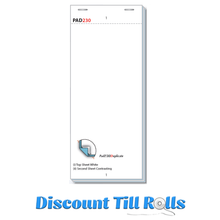 Pad230D Duplicate 2Ply Restaurant Waiter/Waitress Order Pads