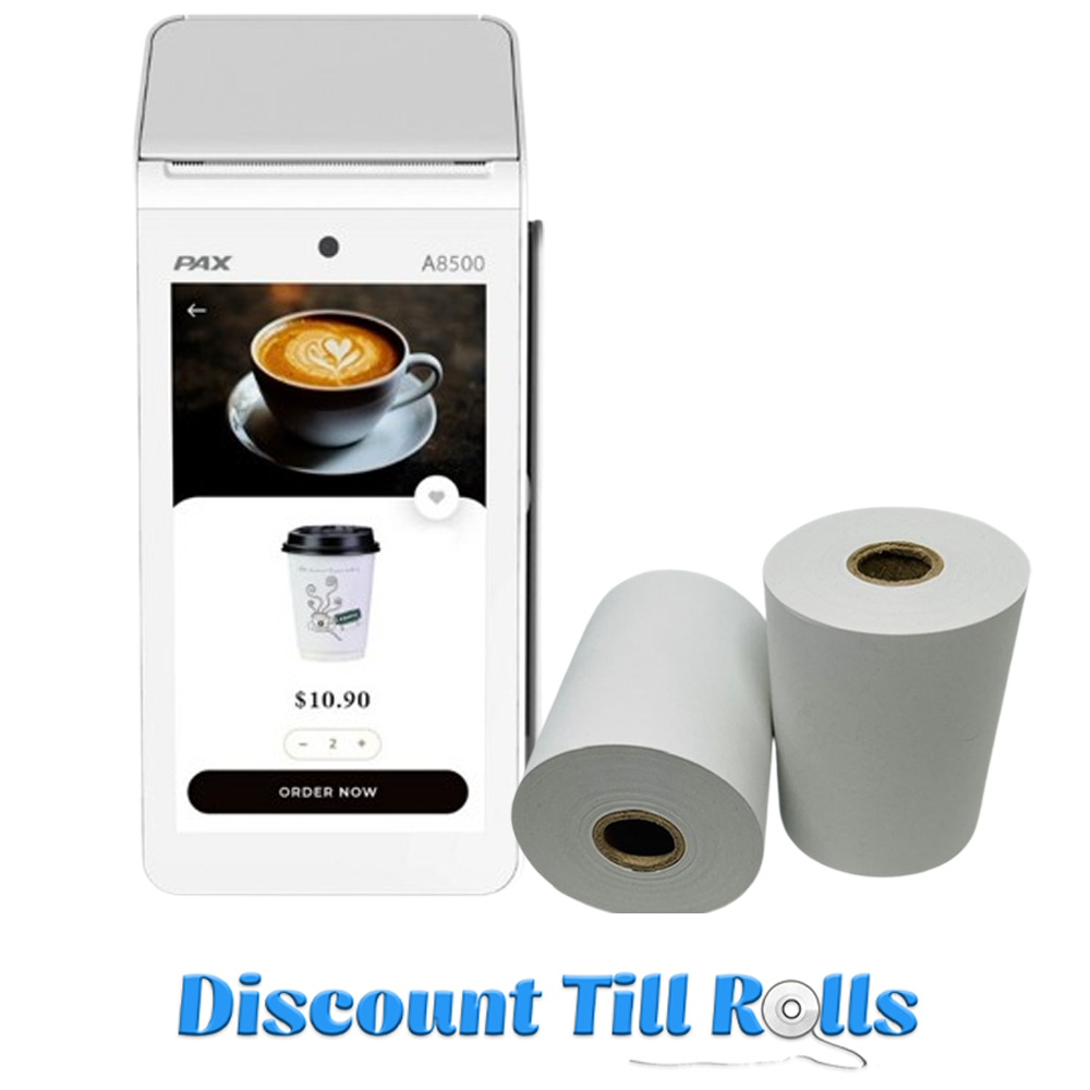 Pax A8500 Thermal Receipt Paper Rolls Credit Card Machine PDQ Till Rolls