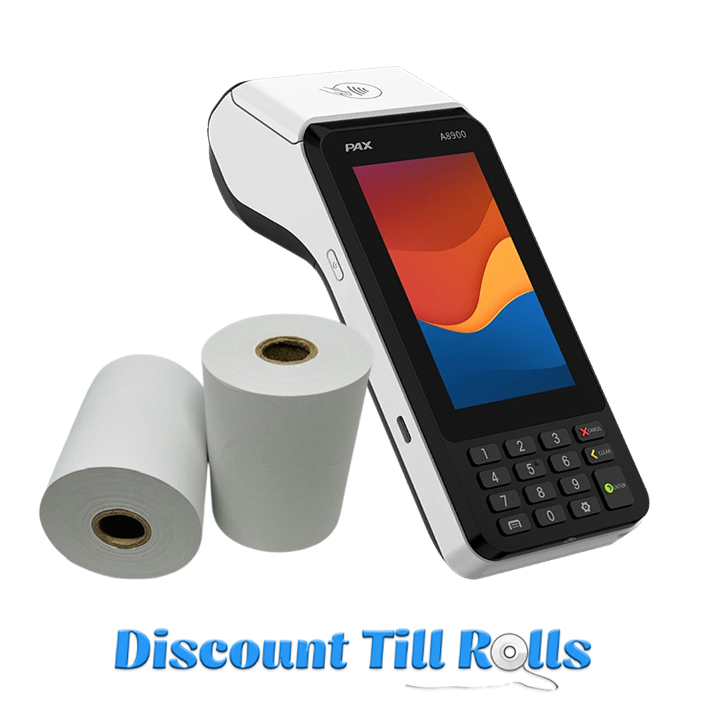 Pax A8900 Thermal Receipt Paper Rolls Credit Card Machine PDQ Till Rolls
