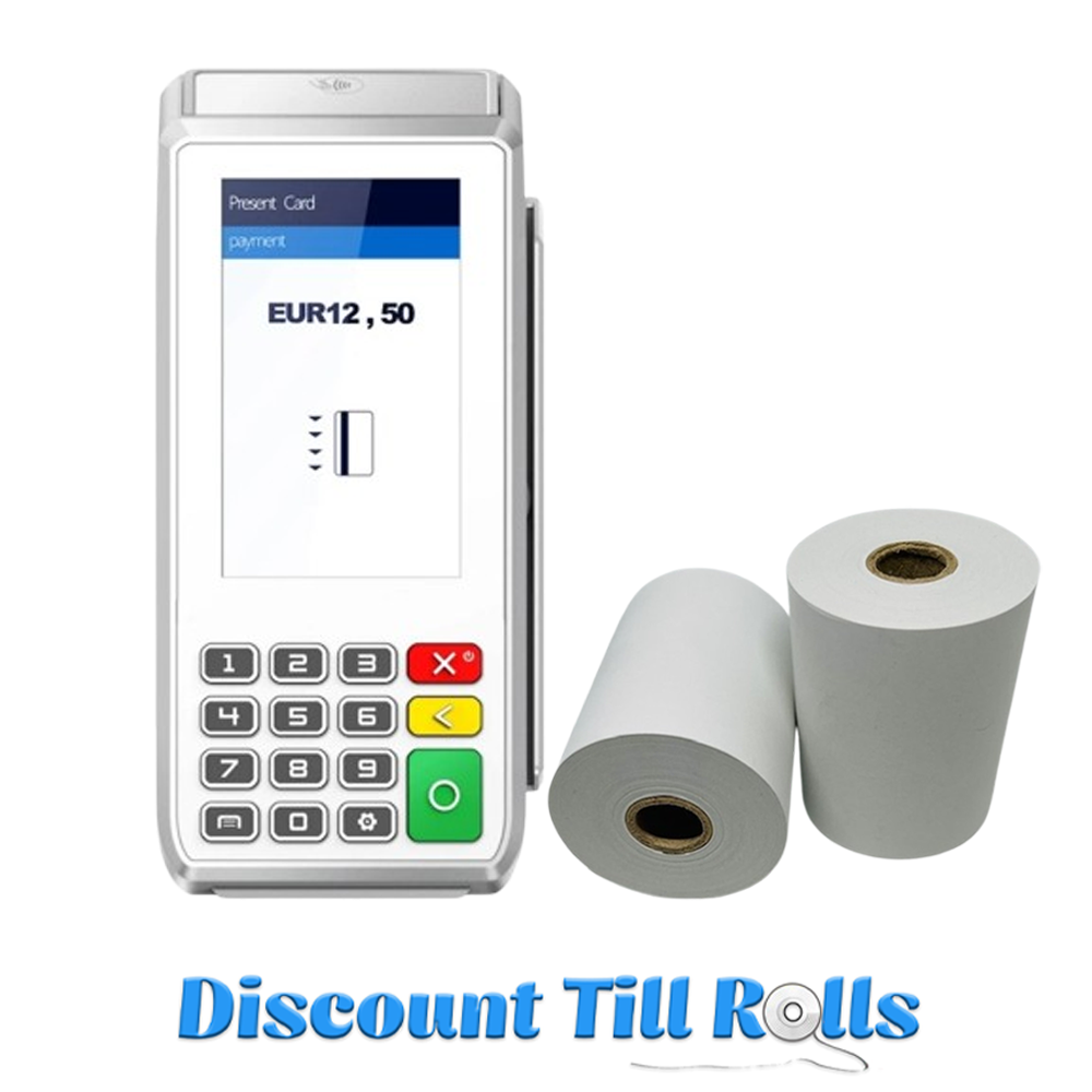 Pax Q80 Thermal Receipt Paper Rolls Credit Card Machine PDQ Till Rolls