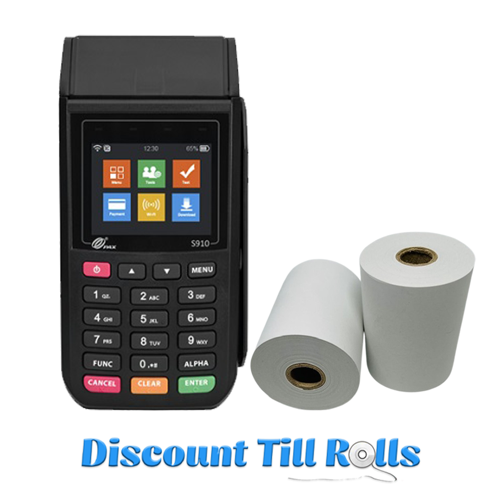 Pax S910 Thermal Receipt Paper Rolls Credit Card Machine PDQ Till Rolls