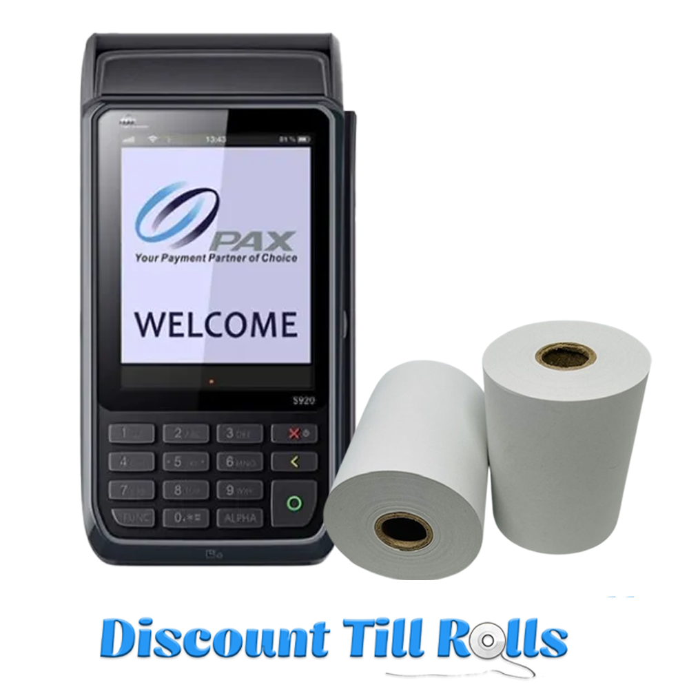 Pax S920 Thermal Receipt Paper Rolls Credit Card Machine PDQ Till Rolls