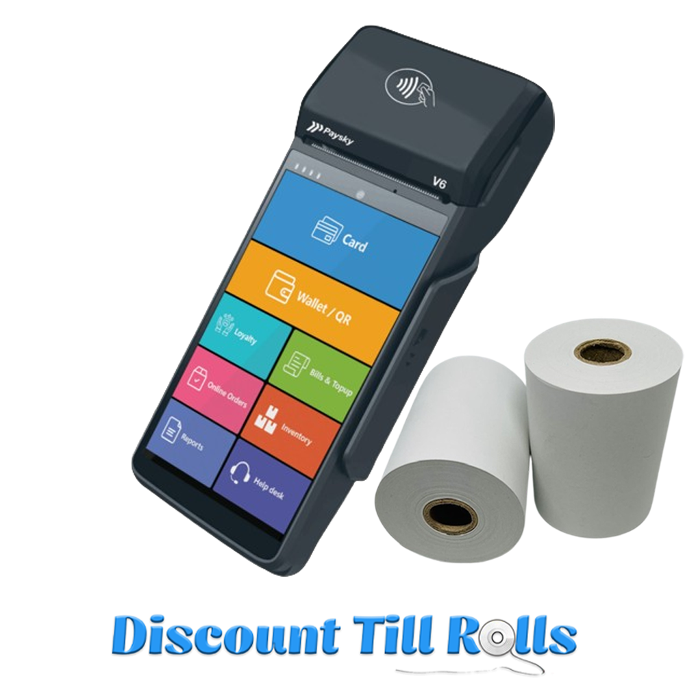 Paysky Paybox V6 Thermal Receipt Paper Rolls Credit Card Machine PDQ Till Rolls