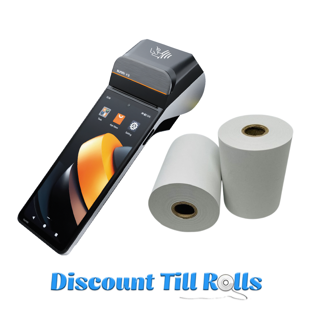 Sunmi V3 Thermal Receipt Paper Rolls Credit Card Machine PDQ Till Rolls