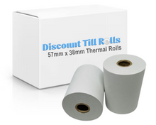 57mm x 38mm x 12.7mm Core Thermal Receipt Paper Till Rolls