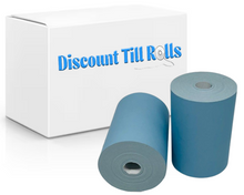57mm x 40mm Blue Thermal Receipt Paper Credit Card Machine PDQ Rolls