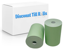 57mm x 40mm Green Thermal Receipt Paper Credit Card Machine PDQ Rolls
