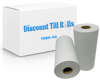 80mm x40mm Thermal Paper Till Receipt Rolls
