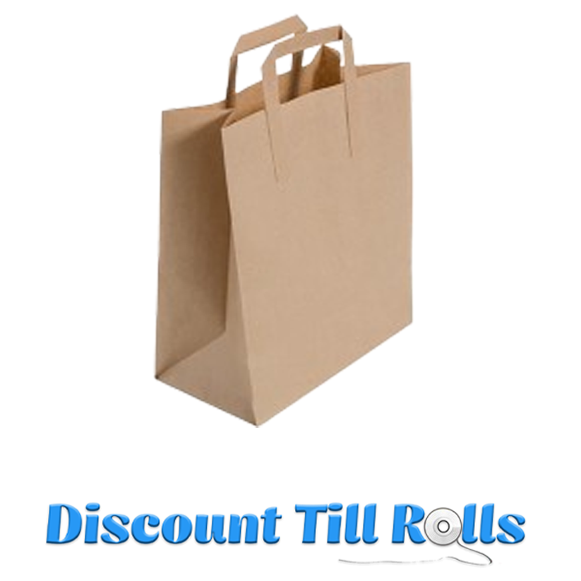 Medium Brown Kraft Paper Takeaway Carrier Bag