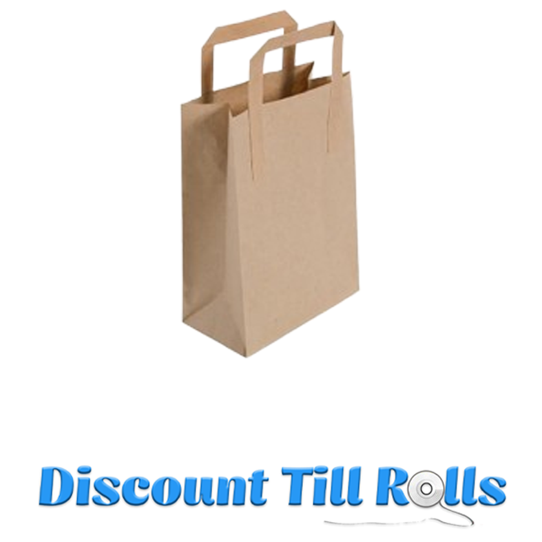 Small Brown Kraft Paper Takeaway Carrier Bag