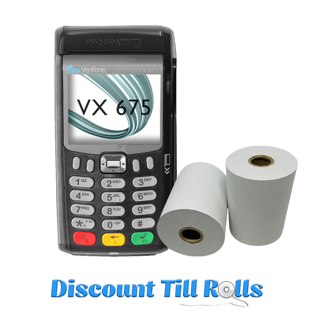 Verifone VX-675 Thermal Receipt Paper Rolls Credit Card Machine PDQ Till Rolls